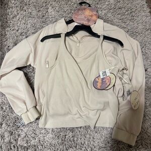 Sky Cream Jacket, Tank, and Skort Set